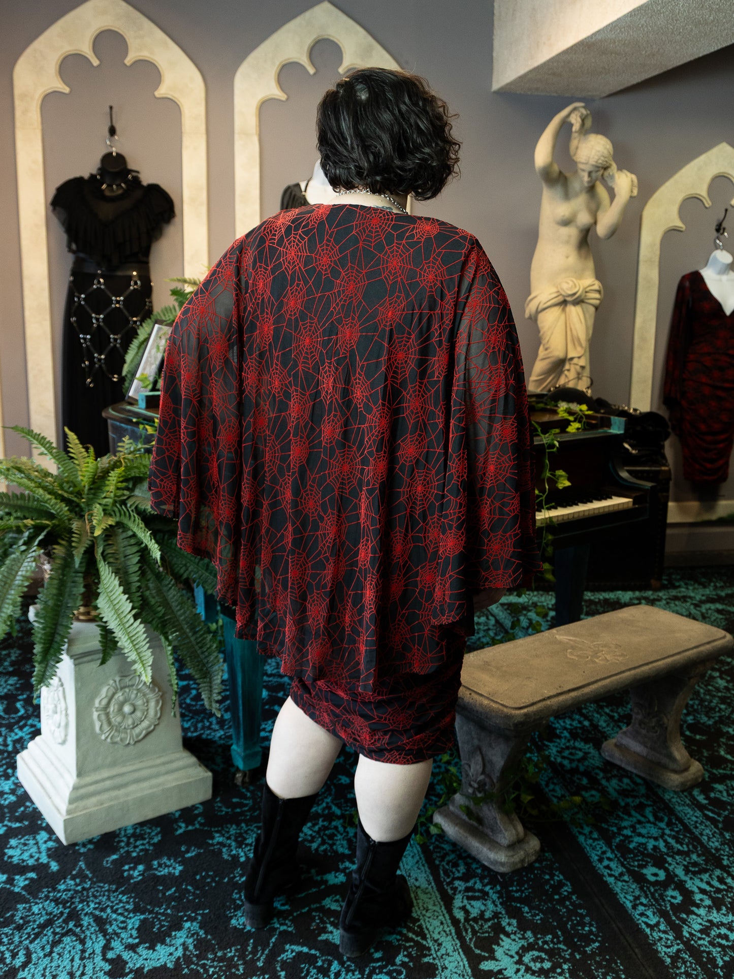 Mothman Caped Wiggle Dress