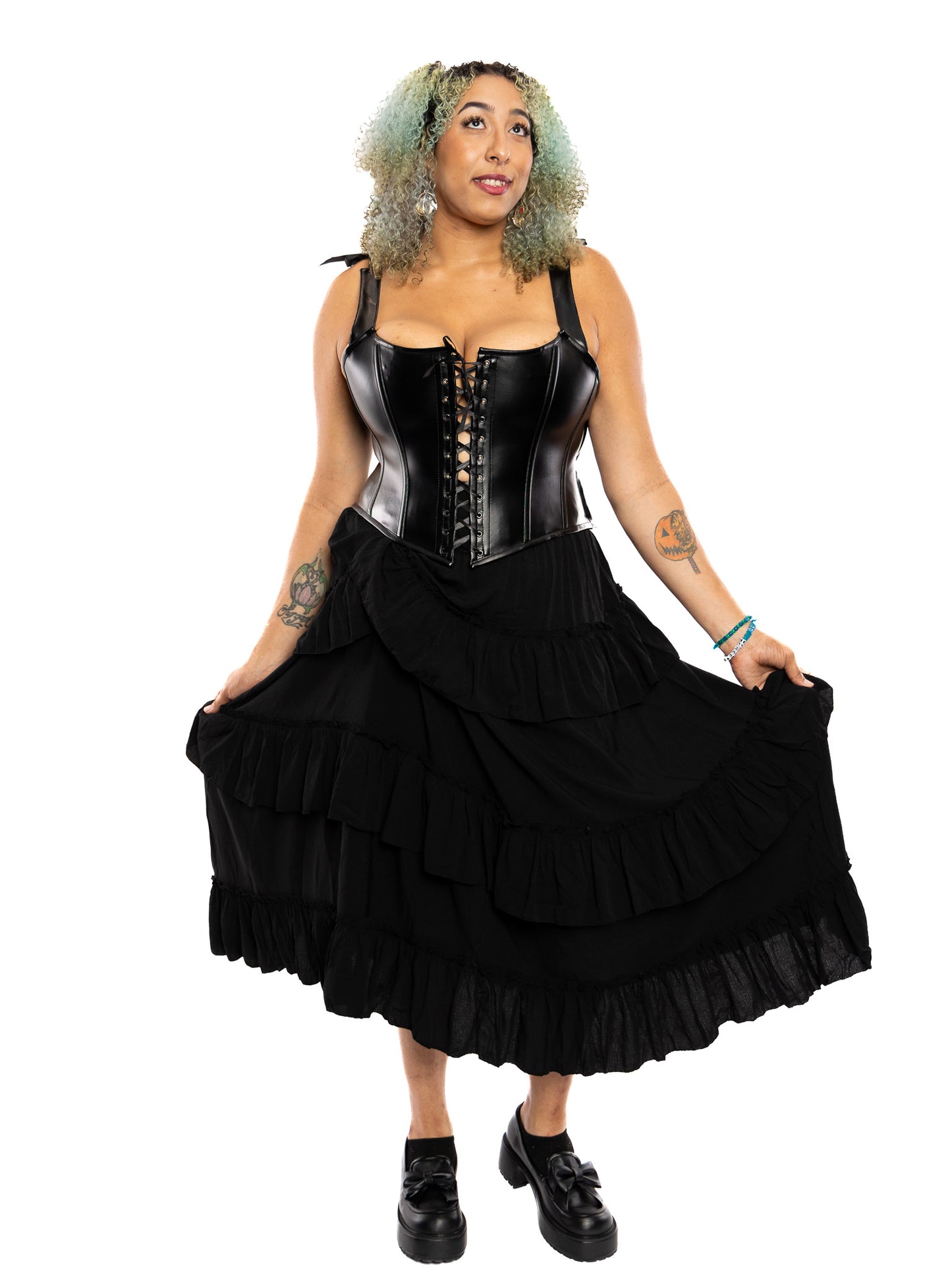Vampiress Faux Leather Corset