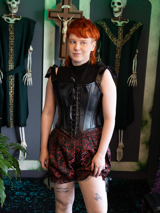 Frenchie Brocade Bloomers- Red