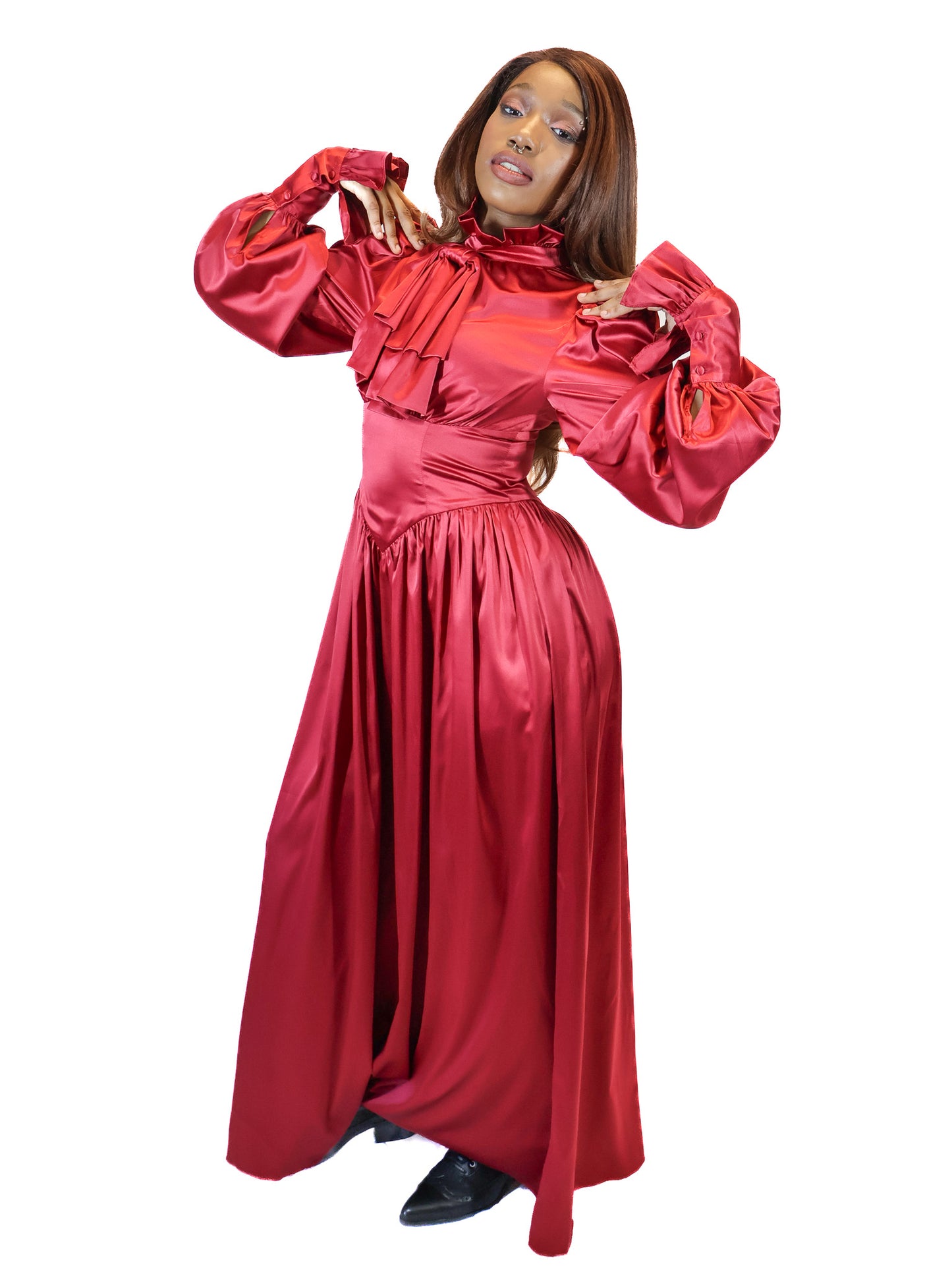The Emma Dress - Crimson