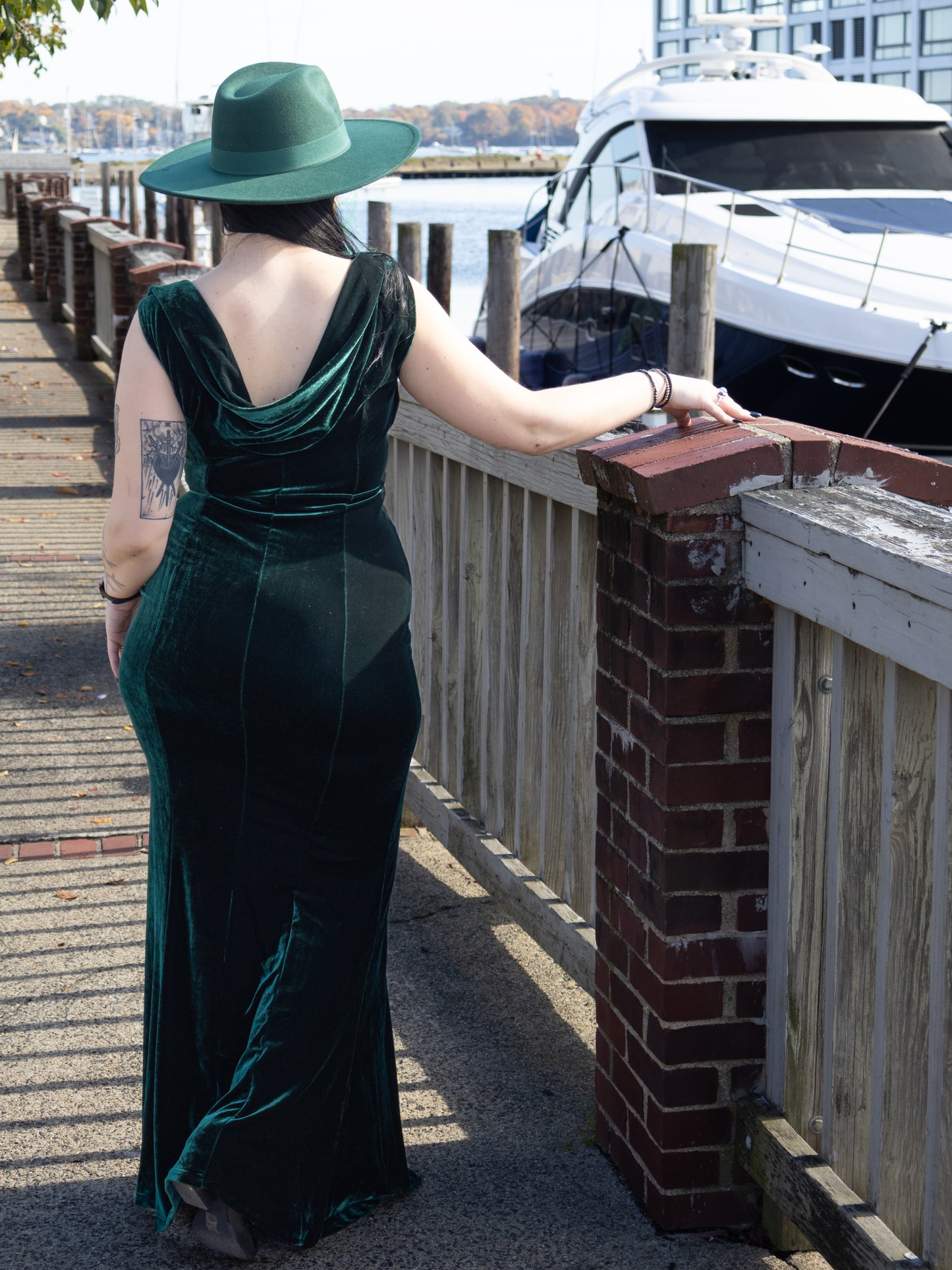 Emerald City Velvet Evening Gown