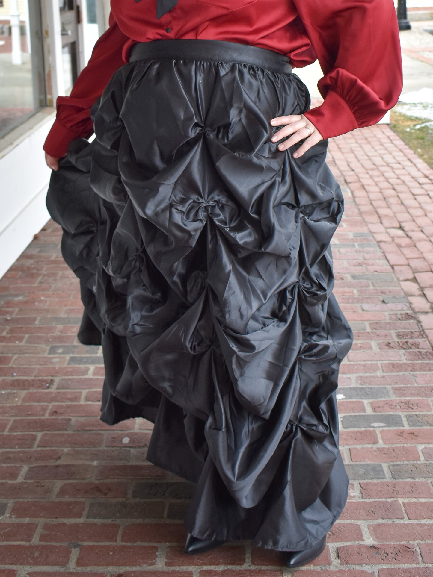 Etta Satin Pick-Up Skirt