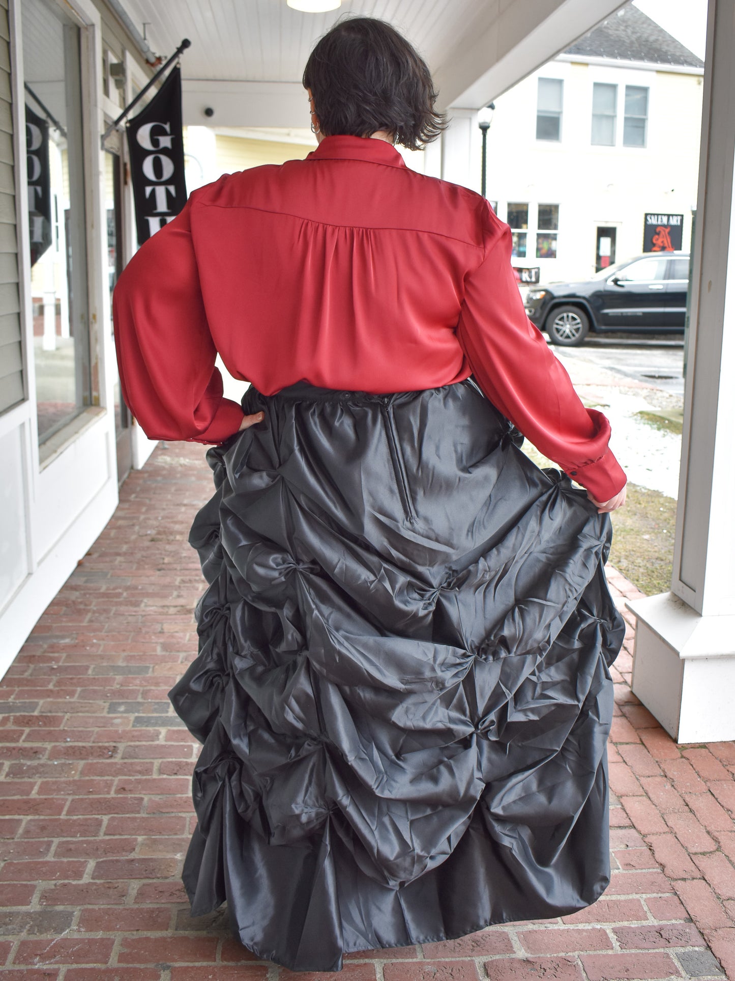Etta Satin Pick-Up Skirt