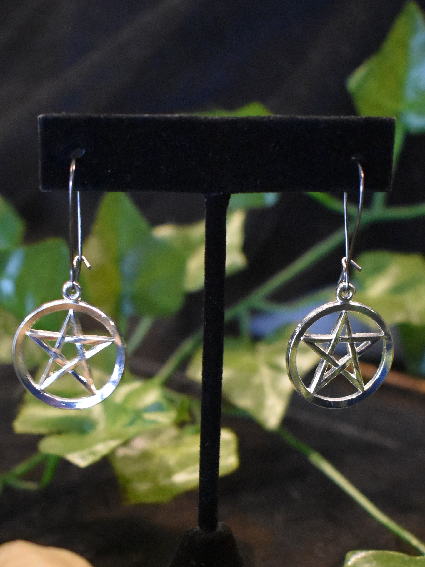 Silver Pentacle Earrings