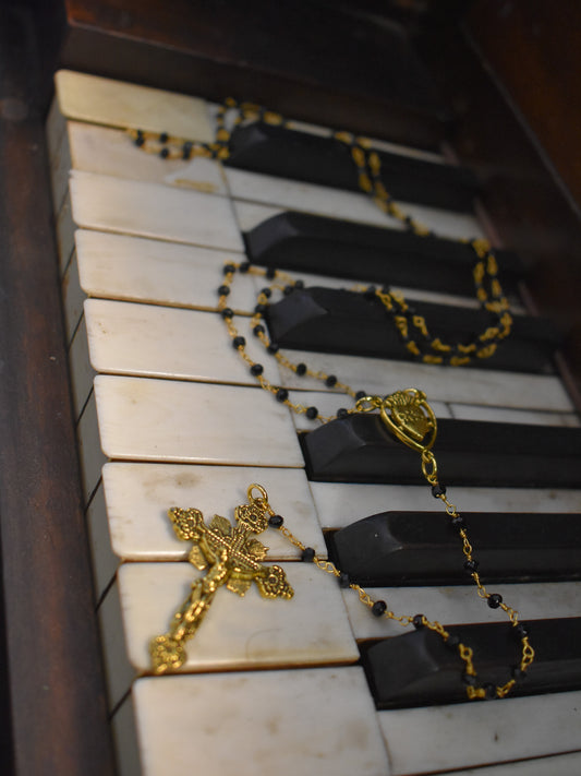 Unholy Rosary Necklace- Gold