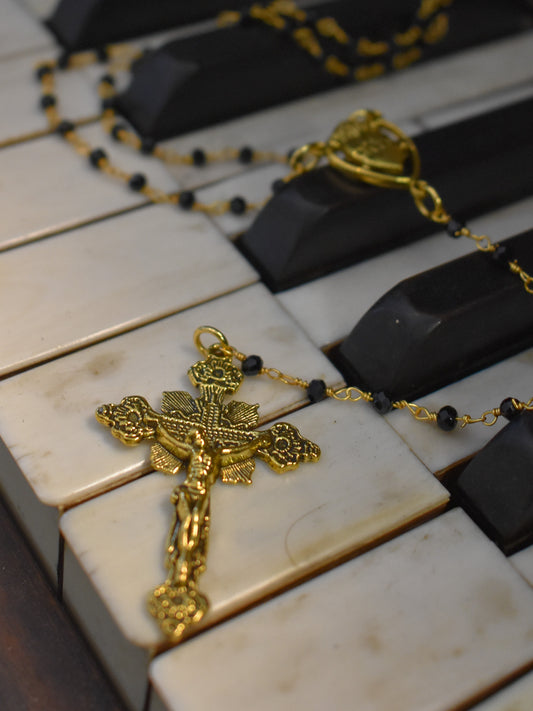 Unholy Rosary Necklace- Gold