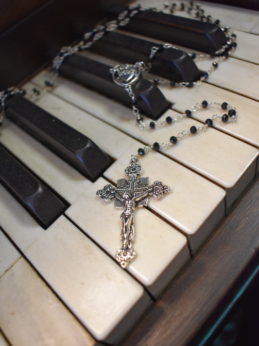 Unholy Rosary Necklace- Silver
