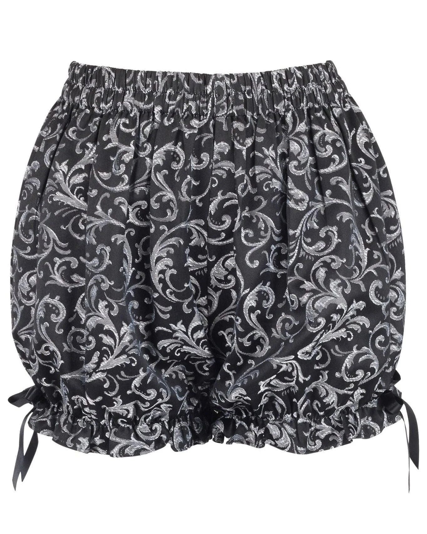 Frenchie Brocade Bloomers- Silver