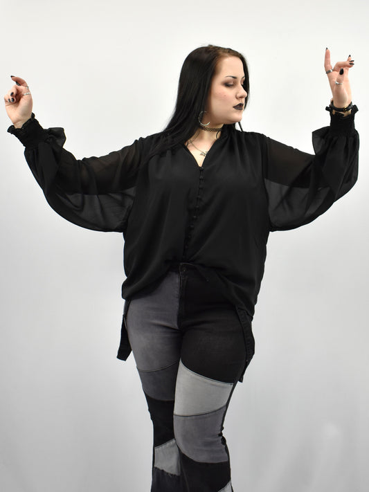 Living Noir Bishop Sleeve Blouse