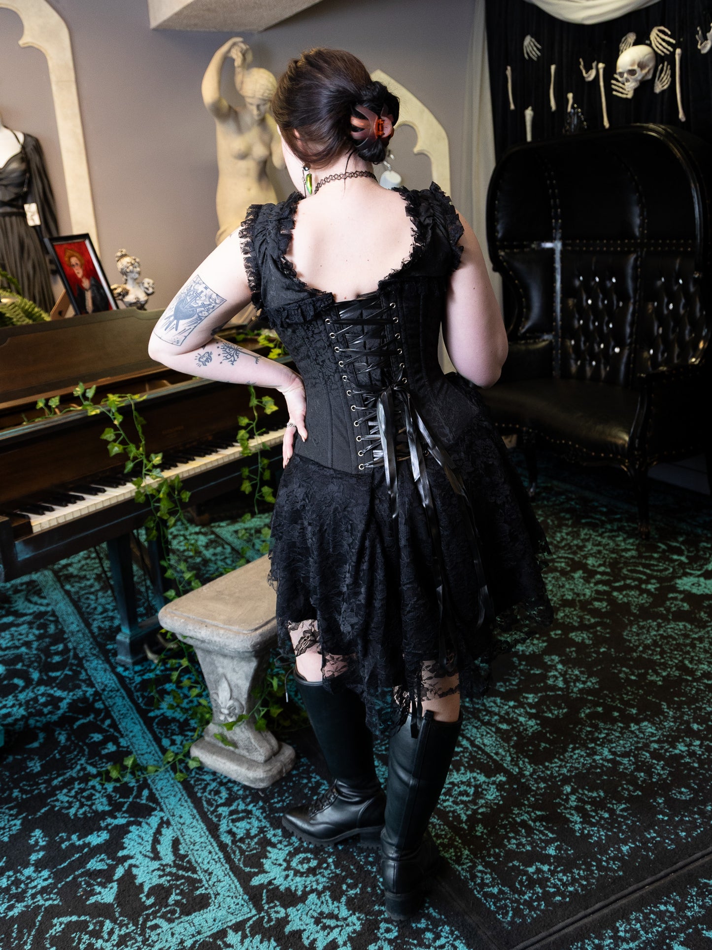 Adara Victorian Corset Dress | The Ossuary of Salem Adara Victorian Corset Dress | The Ossuary of Salem