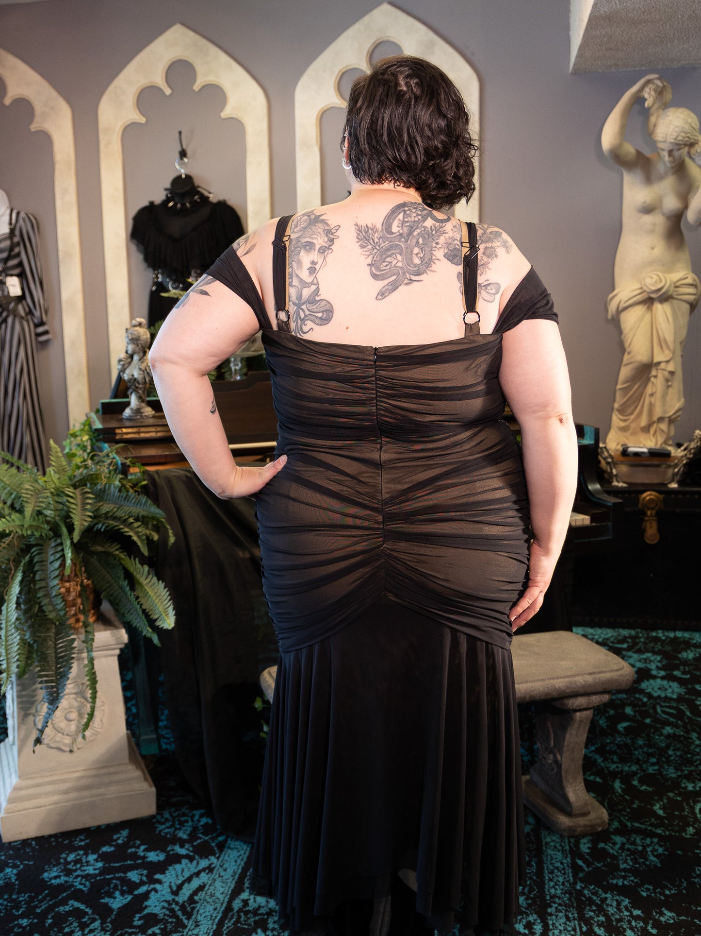 Mummy Ruched Illusion Dress