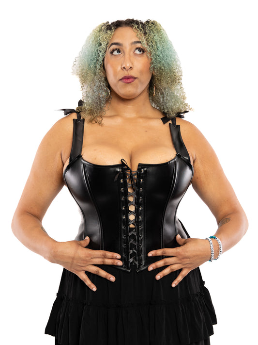 Vampiress Faux Leather Corset