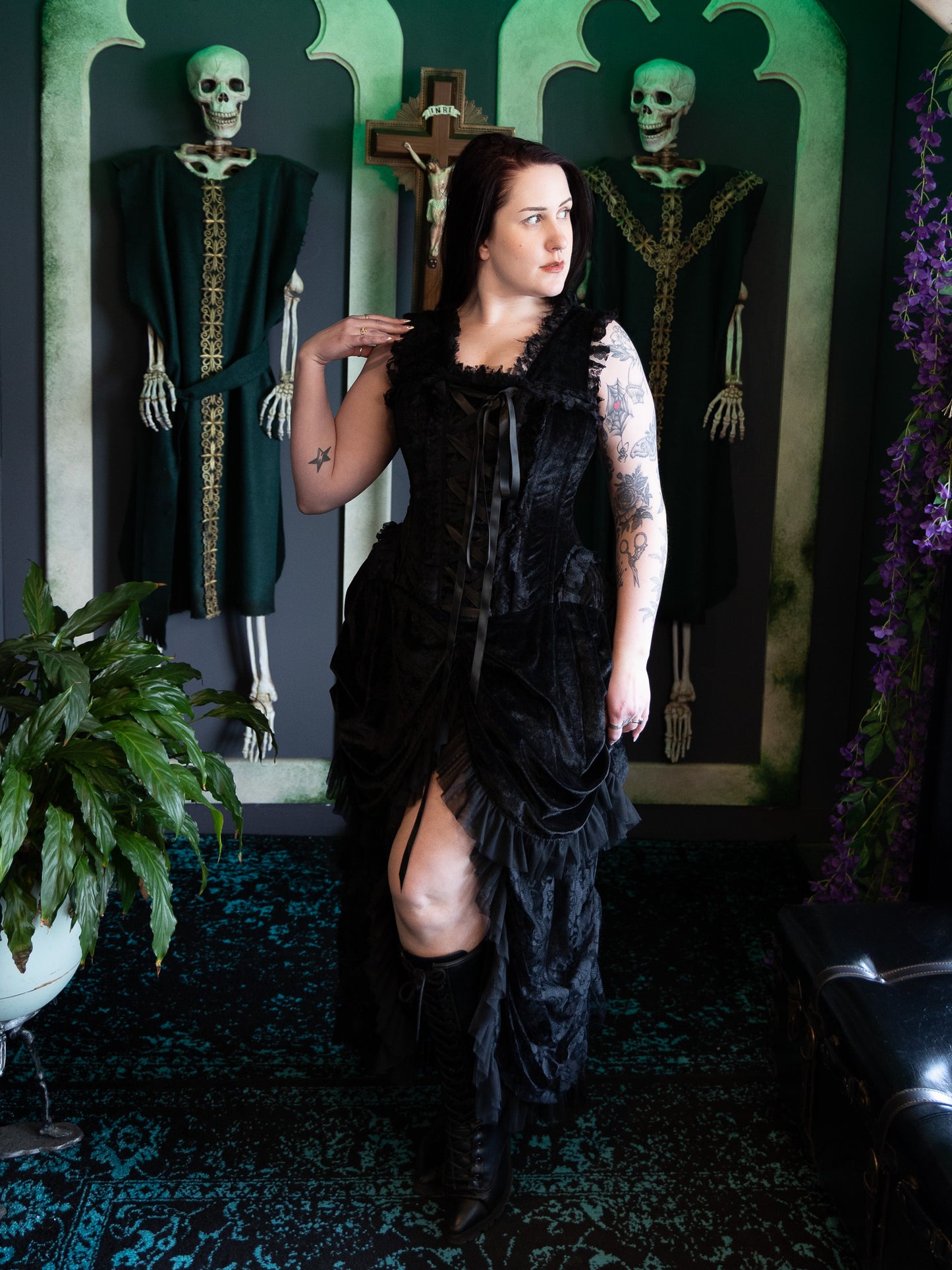 Frieda Velvet Victorian Corset Dress Frieda Velvet Victorian Corset Dress