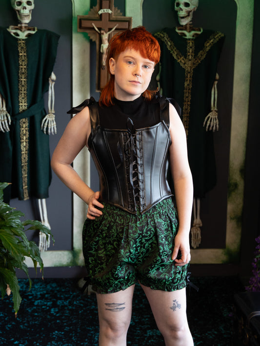 Frenchie Brocade Bloomers- Green