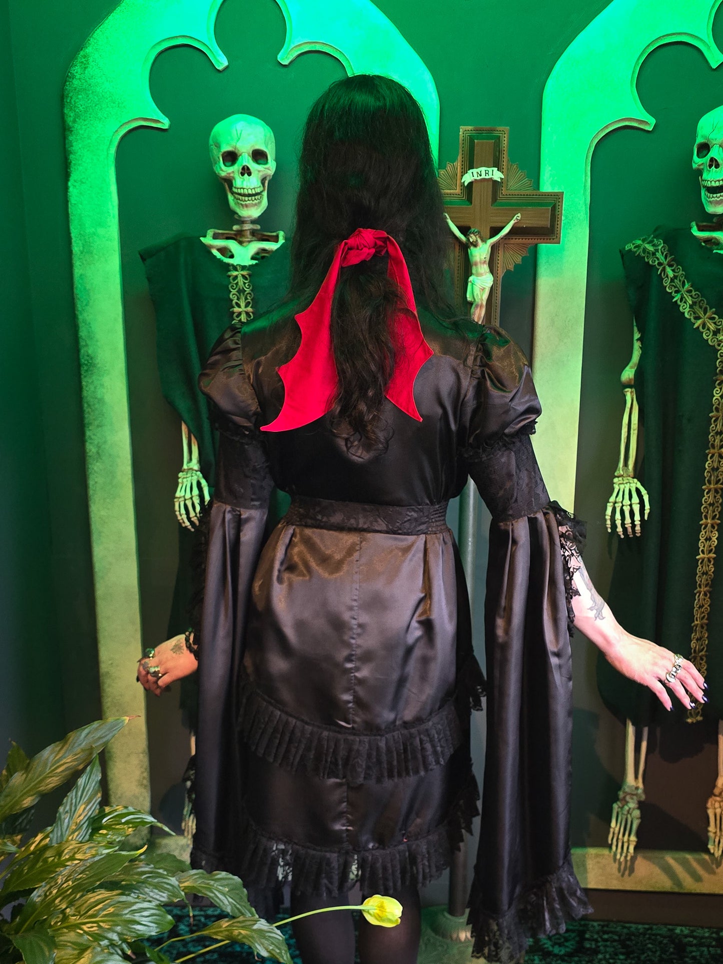 Black Death Gothic Satin Jacket