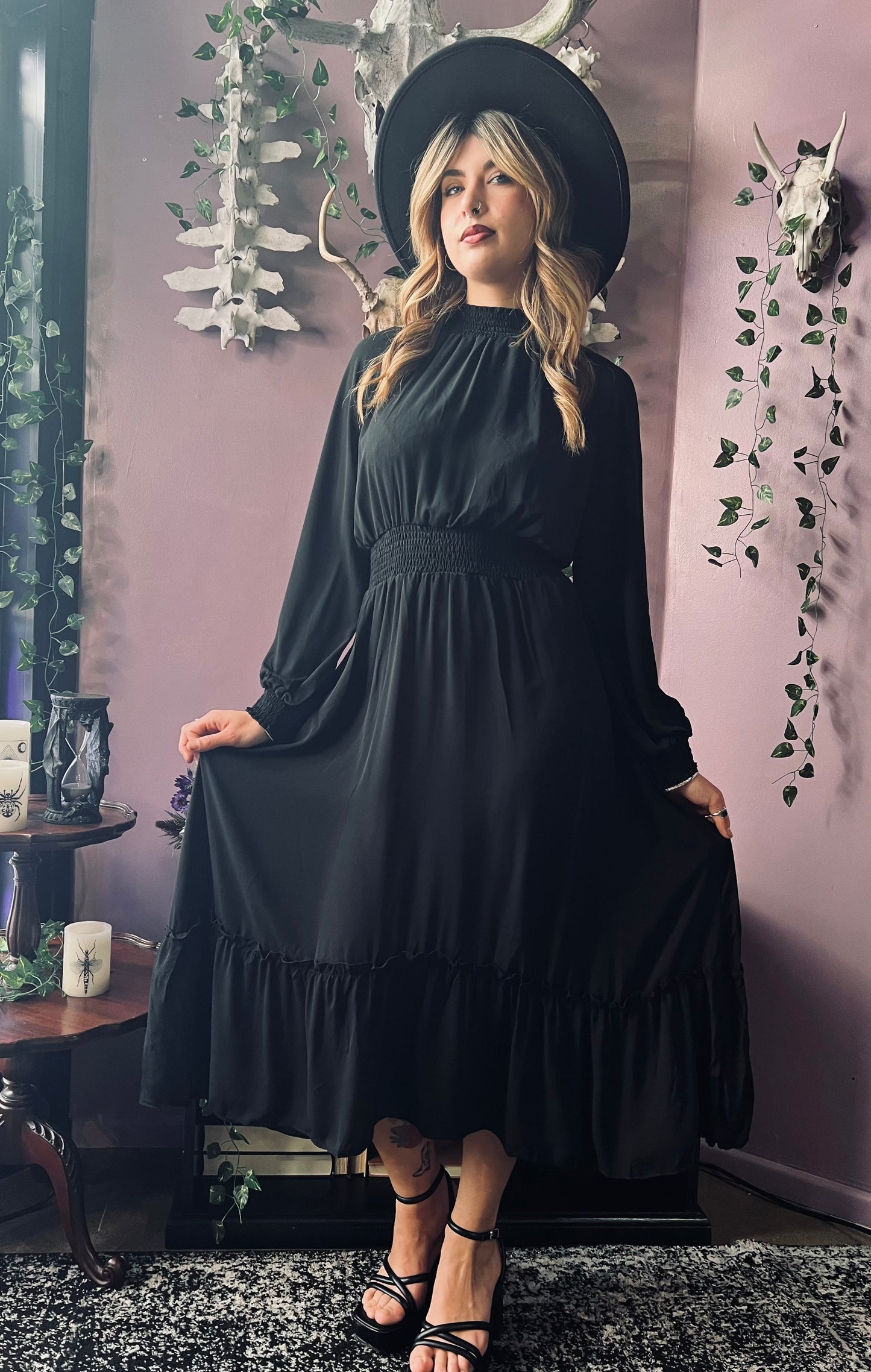 Dorothea - Classic Boho Shirred Witch Dress - SHIPS FROM WITCHWOOD