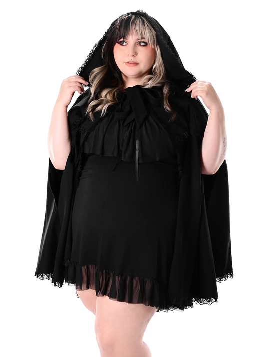 Kiki Lace Trim Cape FOXBLOOD