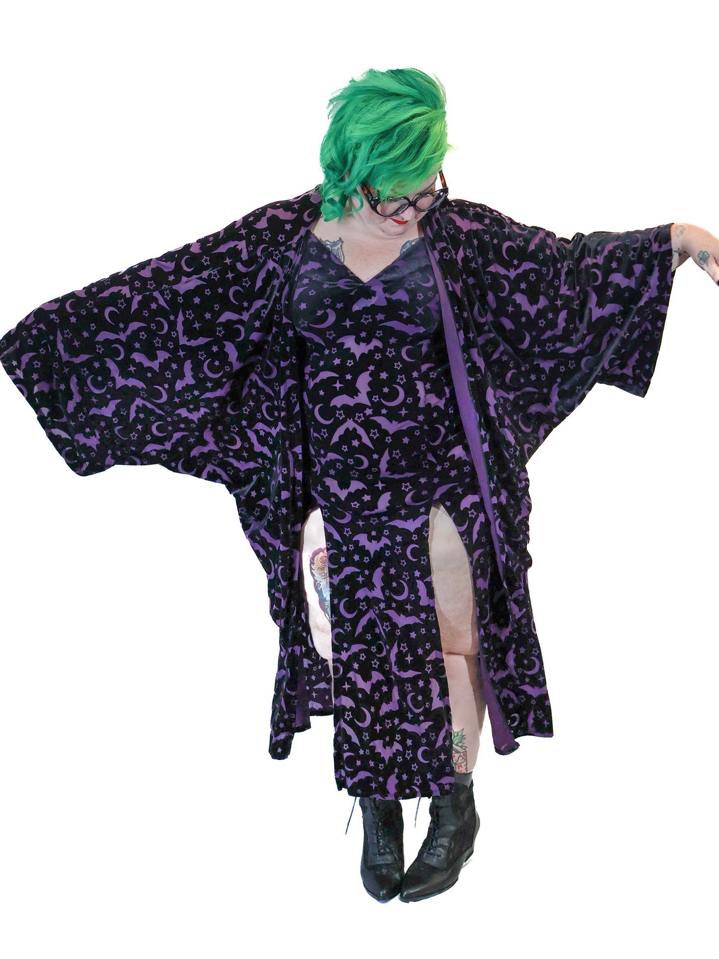 Lunar Goddess Burnout Velvet Kimono