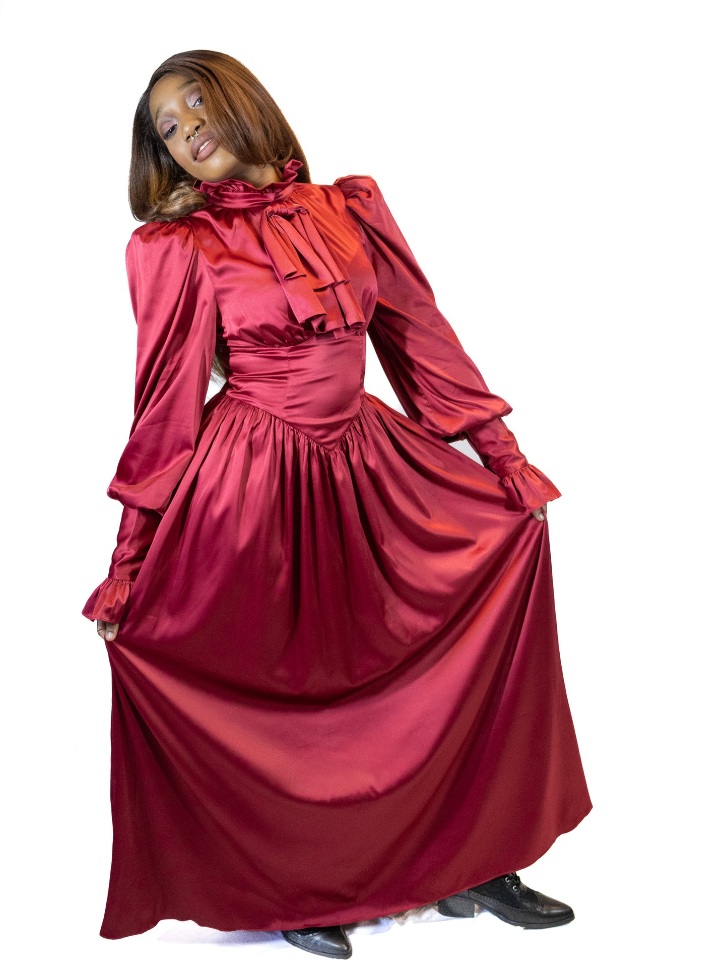 The Emma Dress - Crimson