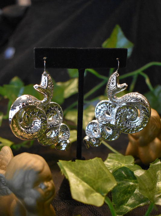 Silver Slither Earrings