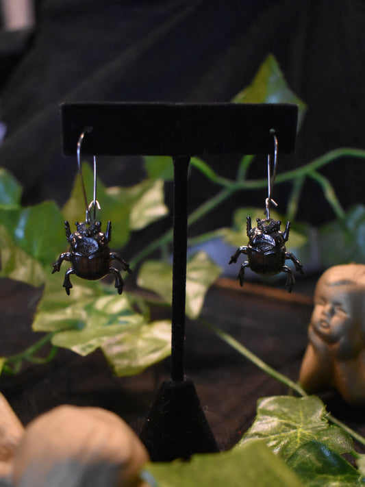 Midnight Mini Beetle Babe Earrings