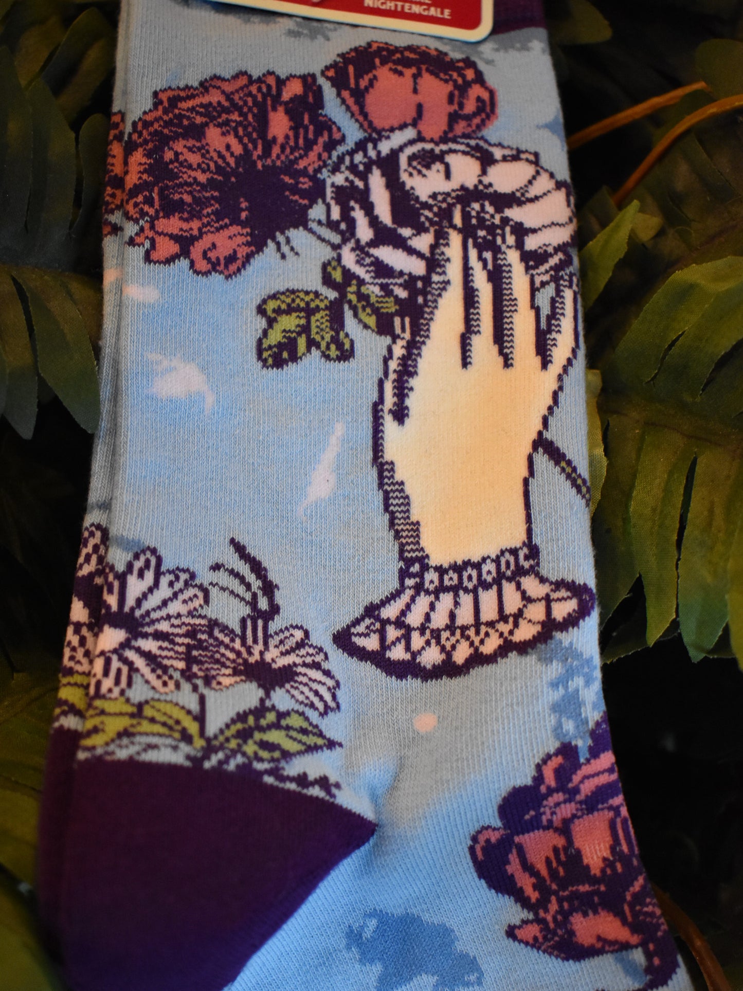 Floral Nightingale Crew Socks