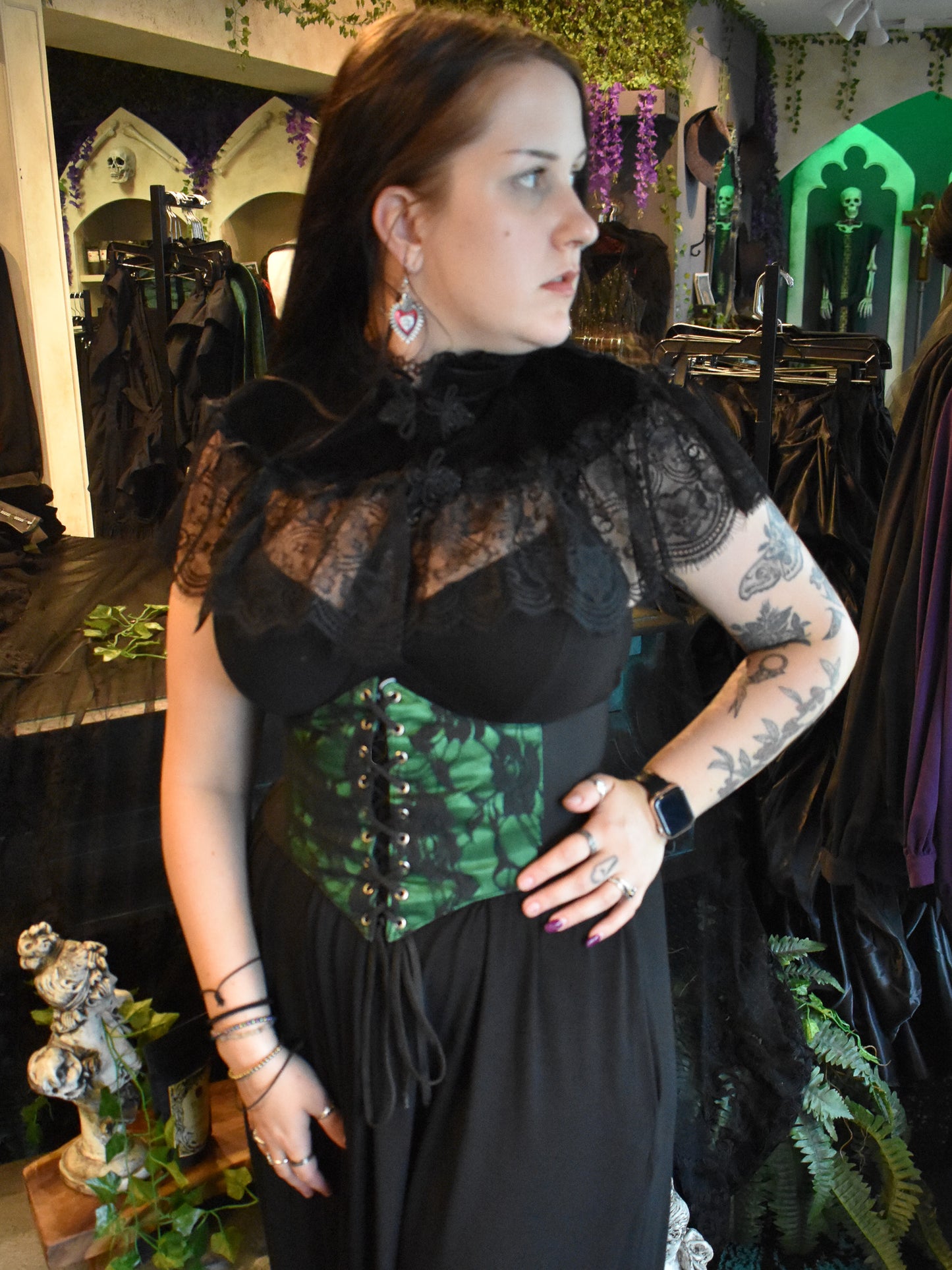 Thistle Lace Overlay Corset Belt