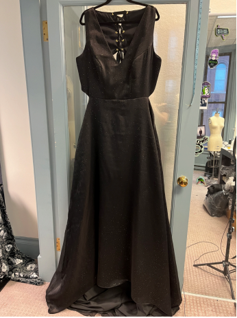 Black and Gold Organza 2 Gown w/ Chains and Fuller Skirt Size 18/20