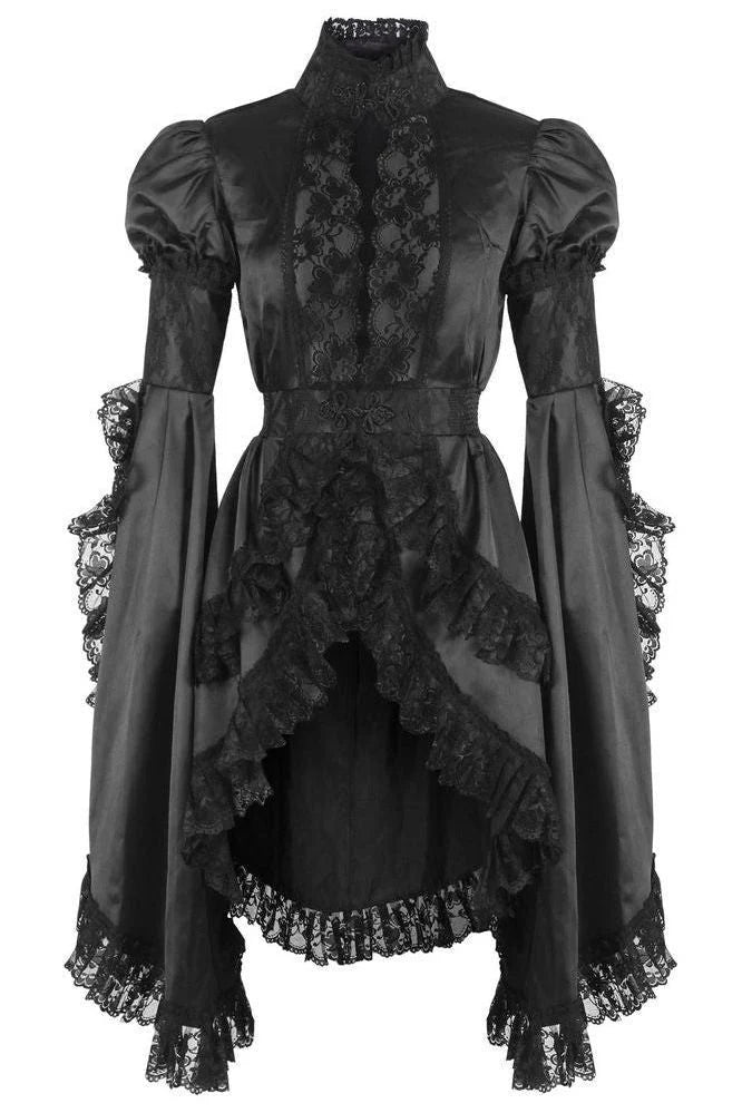 Black Death Gothic Satin Jacket