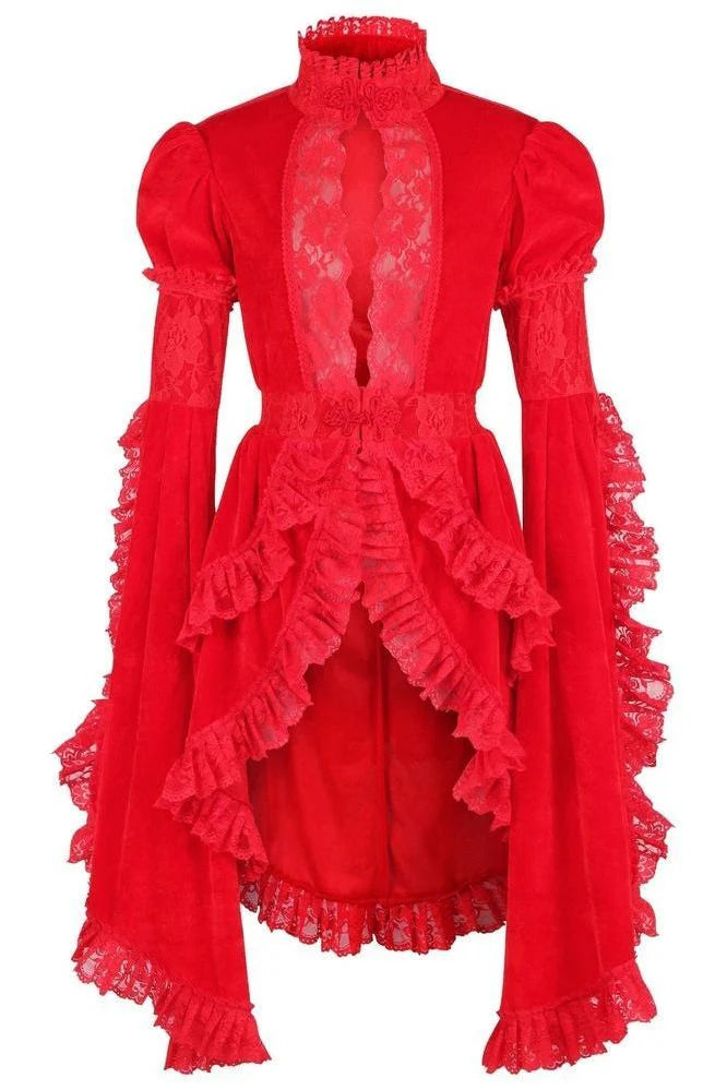 Madrid Gothic Red Velvet Jacket