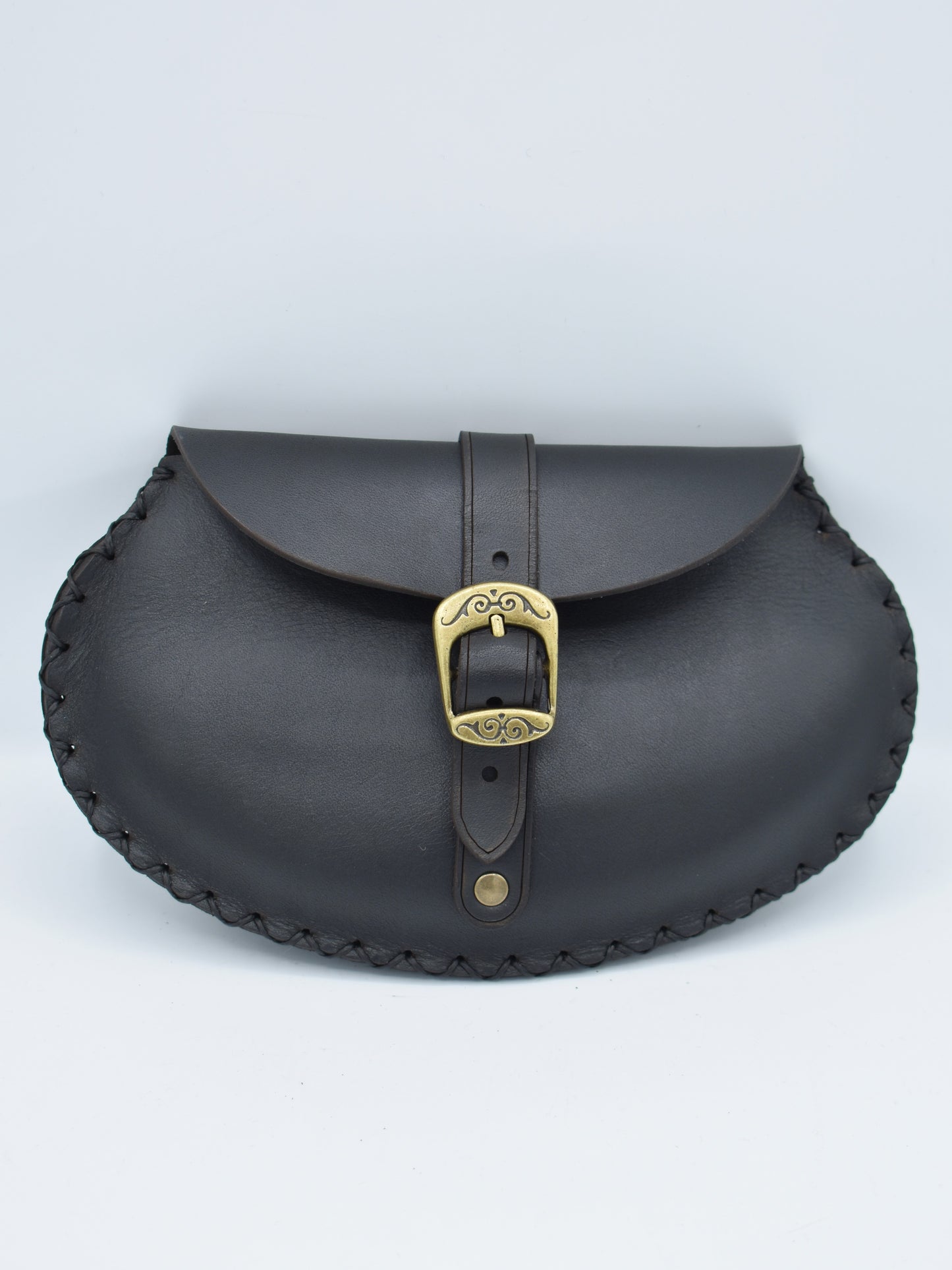 Round Leather Belt Pouch