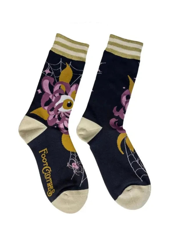 Arachnid's Bloom Crew Socks