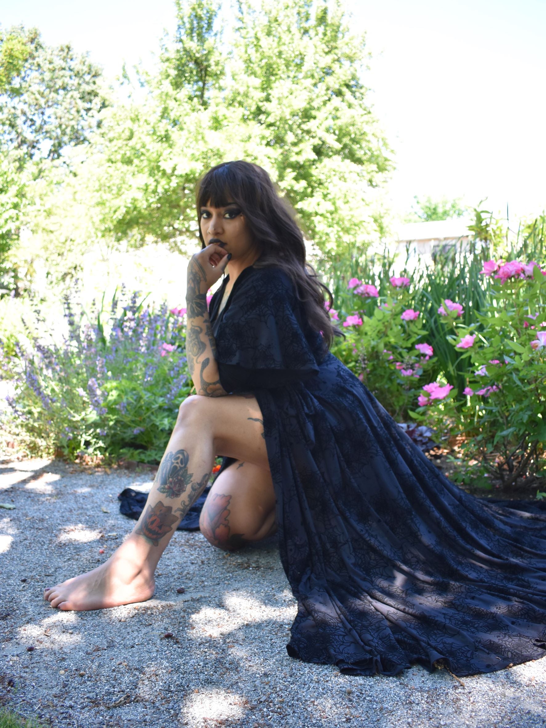 Lydia Spiderweb Mesh Wrap Dress WAX POETIC The Ossuary of Salem